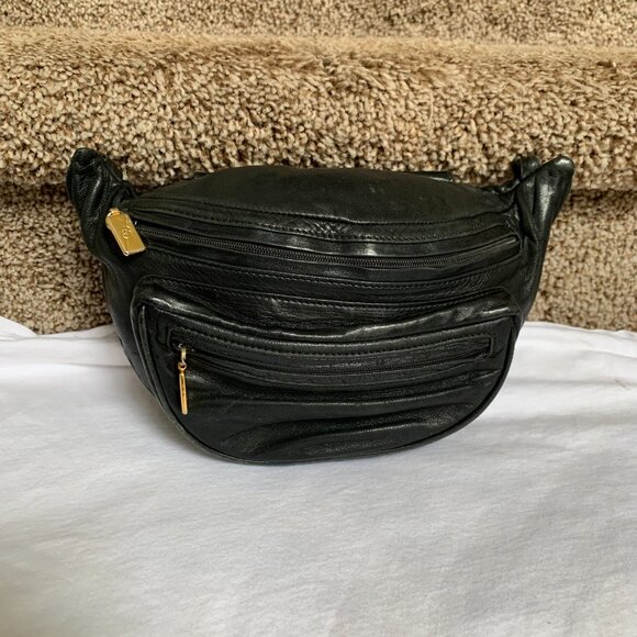 Gucci Women's Vintage Black Soft Small Leather Fanny Pack . - Picture 1 of 16